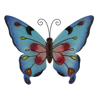 Metall Wandhänger "Schmetterling" 26 x 31cm blau