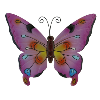 Metall Wandhänger Schmetterling 26 x 31 cm lila