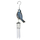 Metall Windspiel Vogel 47 cm dunkelblau