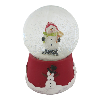 Schneekugel mit Echtglas auf Kunststoffsockel 3er Set alle Motive Ø 10 cm x 14 cm