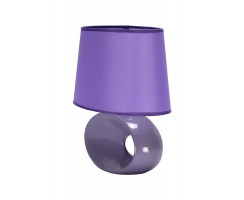 Tischleuchte mit Lampenschirm 26 cm E14 40W - Fuß: lila - Schirm: lila
