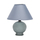 Tischleuchte mit Lampenschirm 24 cm E14 40W Fuß: grau - Schirm: grau