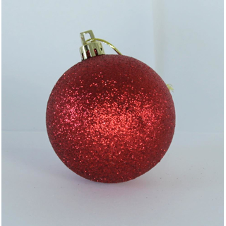 Kunststoff Weihnachtskugeln ( 4 Stück: Ø 7 cm ) rot