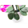 Kunst-Pflanze Orchidee ovaler Topf weiß hochglanz und lila Blüten 53cm hoch künstliche Blume Phalaenopsis