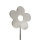 Garten-Stecker Blume silber