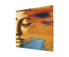 Leinwandbild auf Holzrahmen 50 x 50 cm ( Motiv: Buddha )
