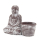 Deko Figur Buddha mit Pflanztopf - 23 x 27 x 11,5 cm
