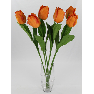 Kunstpflanze Tulpe - 6 Stück orange