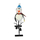 Metall Deko Figur mit Fahrrad Pinguin