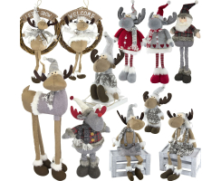 Weihnachtliche Deko Figuren aus Stoff