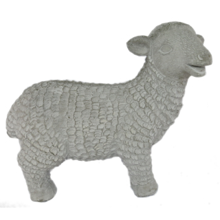 Gartendeko Steinfigur Schaf stehend 26 x 11,5 x 20,5 cm