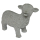 Gartendeko Steinfigur Schaf stehend 26 x 11,5 x 20,5 cm