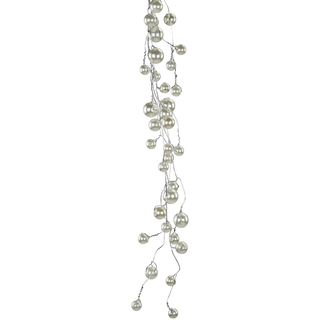 Deko Hänger Perlenkette weiß 40 cm