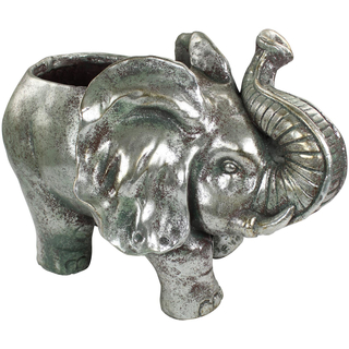 Deko Figur Elefant mit Pflanzgefäß
