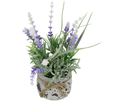 Kunstpflanze Lavendel im Topf 18cm
