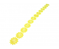 Filz Tisch-Band Blumen 8 x 100 cm gelb 4 Stück