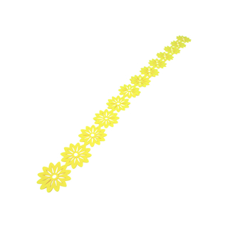 Filz Tisch-Band Blumen 8 x 100 cm gelb 16 Stück
