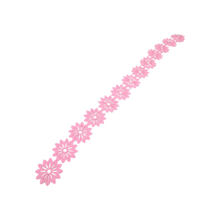 Filz Tisch-Band Blumen 8 x 100 cm rosa 4 Stück