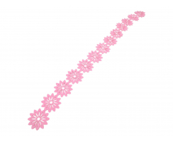 Filz Tisch-Band Blumen 8 x 100 cm rosa 4 Stück
