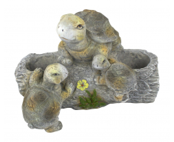 Garten Figuren mit Pflanz-Töpfen drei Schildkröten