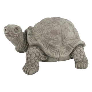 Deko Tier-Figur Schildkröte hellgrau klein - 1 Stück