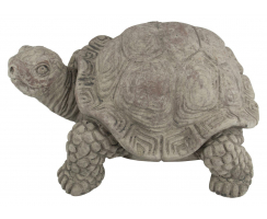 Deko Tier-Figur Schildkröte hellgrau klein - 1 Stück