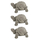 Deko Tier-Figur Schildkröte hellgrau klein - 3 Stück