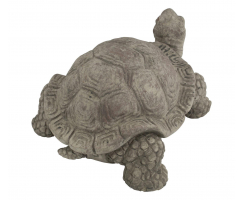 Deko Tier-Figur Schildkröte hellgrau mittel - 1 Stück