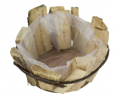 Deko Holz Nest 1 Stück - klein rund