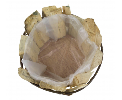 Deko Holz Nest 1 Stück - klein rund