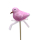 Blumen-Stecker Glitzer Vogel pink 6 x 25cm 3 Stück Dekostecker Gartenstecker Bird Deko