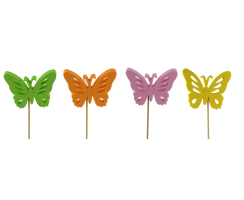 Blumen-Stecker Schmetterling 8 x 25cm 8 Stück...