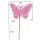Blumen-Stecker Schmetterling pink 8 x 25cm 32 Stück Dekostecker Gartenstecker Butterfly Deko
