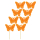 Blumen-Stecker Schmetterling orange 8 x 25cm 8 Stück Dekostecker Gartenstecker Butterfly Deko