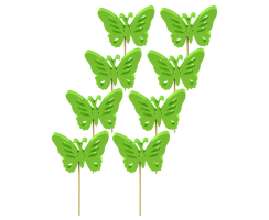 Blumen-Stecker Schmetterling grün 8 x 25cm 8...
