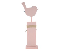 Deko-Ständer Vogel aus Holz rosa L - 50 cm 1 Stück