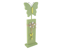 Deko-Ständer Schmetterling aus Holz grün