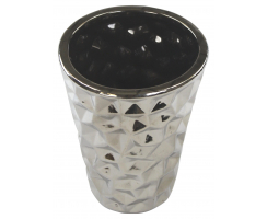 Pflanz-Gefäß Vase silber 1 Stück - klein