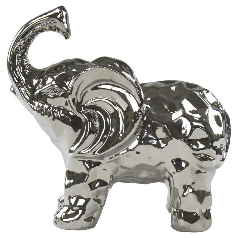 Modern Dekorativ Dekofiguren Tischdeko Elefanten Figur Silber