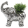 Deko Figur Elefant silber ( C ) klein, bepflanzbar