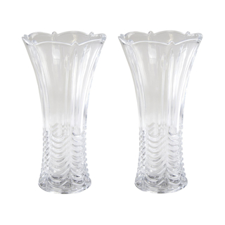 Glas Vase transparent Motiv A - 2 Stück - XL
