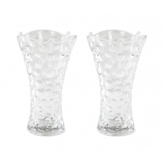 Glas Vase transparent Motiv C - 2 Stück - L