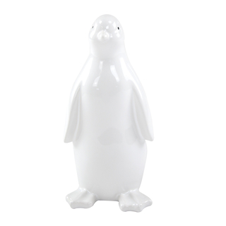 Keramik Figur Pinguin 1 Stück - S hochglanz weiß