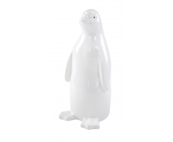 Keramik Figur Pinguin 1 Stück - S hochglanz weiß