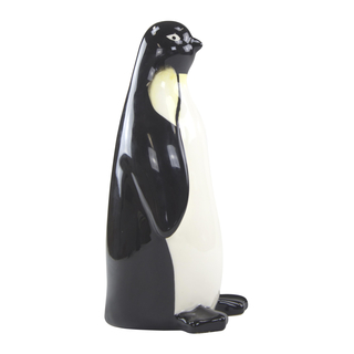 Keramik Figur Pinguin 1 Stück - S schwarz / cremeweiß
