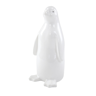 Keramik Figur Pinguin 1 Stück - L hochglanz weiß
