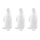 Keramik Figur Pinguin 3 Stück - L hochglanz weiß