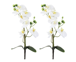 Orchideen-Zweig künstlich 2 Stück (A - mit...