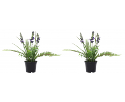 Lavendel künstlich mit Topf 2 Stück ( L ) 24 cm