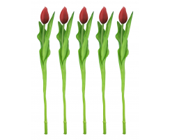 Kunst-Pflanze Tulpe 5 Stück rot